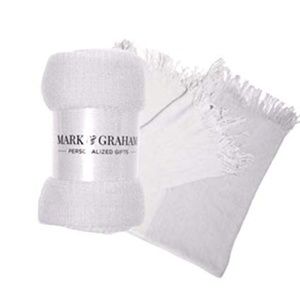 Mark & Graham Colorblock Throw in Grey/Ivory